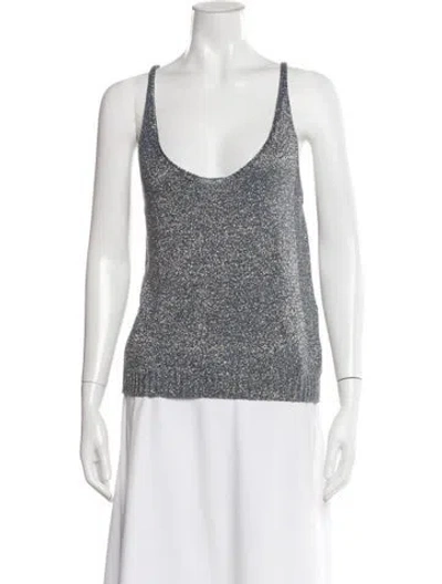 Pre-owned Momoní Scoop Neck Sweater In White