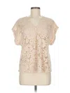 Momoní Short Sleeve Blouse In Neutral