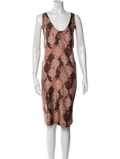 Pre-owned Momoní Silk Dress In Brown