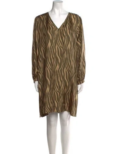 Pre-owned Momoní Silk Knee-length Dress In Multi