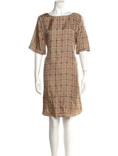 Pre-owned Momoní Silk Knee-length Dress W/ Tags In Multi
