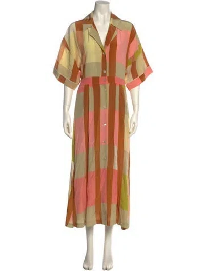 Pre-owned Momoní Silk Long Dress In Multi