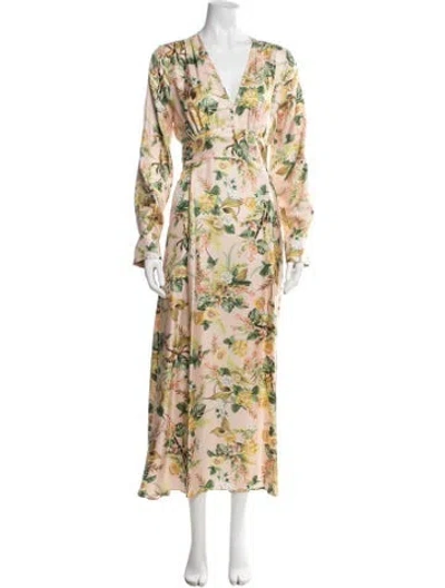 Pre-owned Momoní Silk Long Dress In Multi
