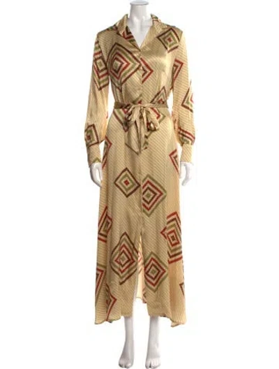 Pre-owned Momoní Silk Long Dress In Multi