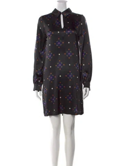Pre-owned Momoní Silk Mini Dress In Black