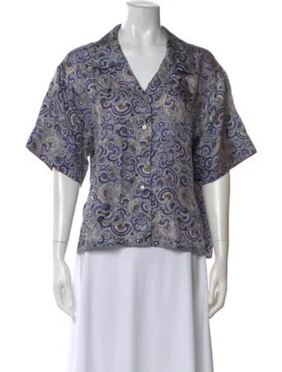 Pre-owned Momoní Silk Patterned Top In Multi