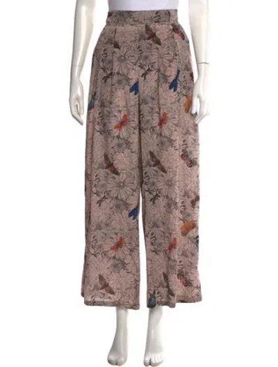 Pre-owned Momoní Silk Wide Leg Pants In Multicolor
