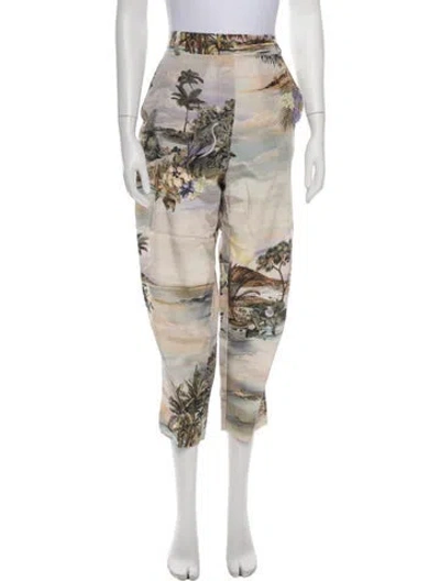 Pre-owned Momoní Silk Wide Leg Pants In Neutrals
