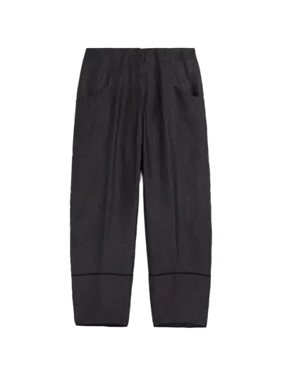 Momoní Silverado Linen Trousers In Black