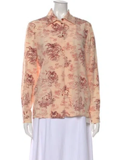 Pre-owned Momoní Simon Silk Top In Pink