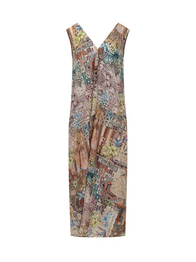 Momoni' Sleeveless Mini Suit With Artistic Patchwork In Multi