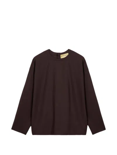 Momoní Stilla Long-sleeve Blouse In Brown