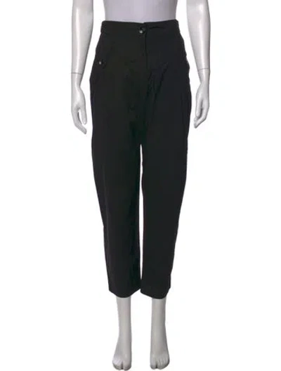 Pre-owned Momoní Straight Leg Pants In Black