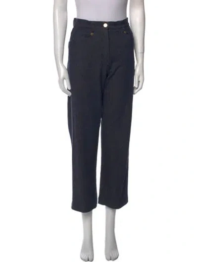 Pre-owned Momoní Straight Leg Pants In Blue