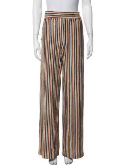 Pre-owned Momoní Striped Wide Leg Pants W/ Tags In Green