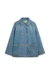 Momoní Stud-embellished Double-breasted Jacket In Blue