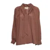Momoní Tabatinga Tie-neck Blouse In Brown