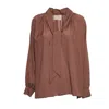 Momoní Tabatinga Tie-neck Blouse In Brown