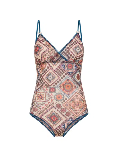 Momoní Tore Graphic-pattern Bodysuit In Neutral