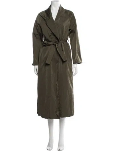 Pre-owned Momoní Trench Coat In Green