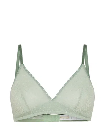 Momoní Tutu Lurex-jersey Bra In Green