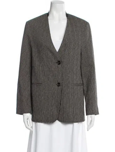 Pre-owned Momoní Tweed Pattern Blazer W/ Tags In White