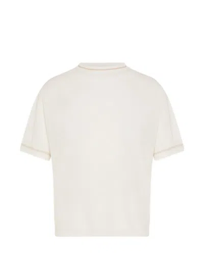 Momoní V-neck Short-sleeve T-shirt In Neutral
