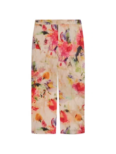 Momoní Vejo Floral-print Trousers In Neutral