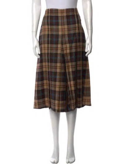 Pre-owned Momoní Virgin Wool Wide Leg Pants In Brown