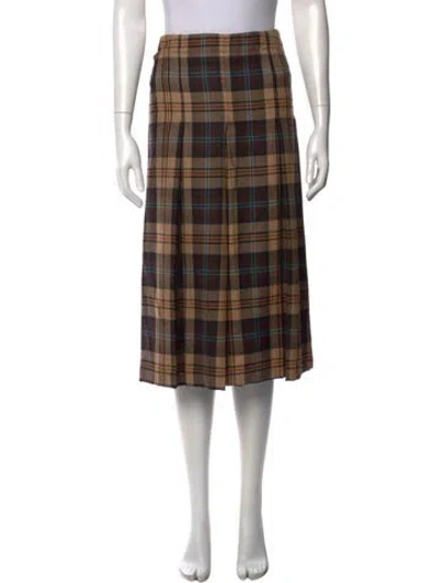 Pre-owned Momoní Virgin Wool Wide Leg Pants In Brown