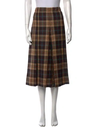 Pre-owned Momoní Virgin Wool Wide Leg Pants In Brown