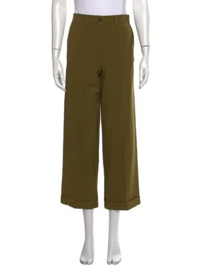 Pre-owned Momoní Virgin Wool Wide Leg Pants W/ Tags In Green
