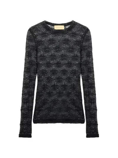 Momoní Waina Long-sleeves T-shirt In Black