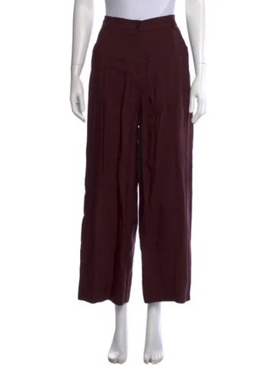 Pre-owned Momoní Wide Leg Pants In Burgundy