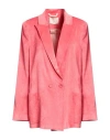 Momoní Woman Blazer Coral Size 12 Viscose, Elastane In Red