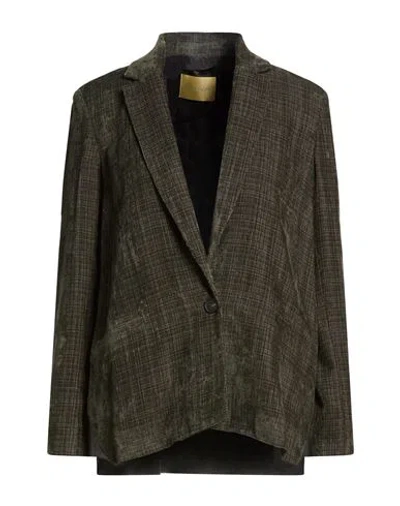 Momoní Woman Blazer Dark Green Size 2 Viscose