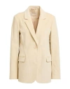 Momoní Woman Blazer Ivory Size 8 Cotton, Modal, Elastane