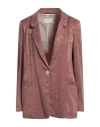 Momoní Woman Blazer Light Brown Size 8 Cupro, Viscose In Beige