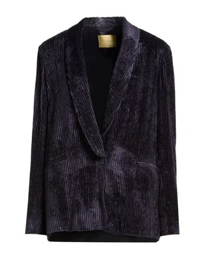 Momoní Woman Blazer Navy Size 8 Viscose In Purple
