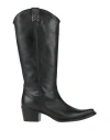 Momoní Woman Boot Black Size 8 Leather In Black
