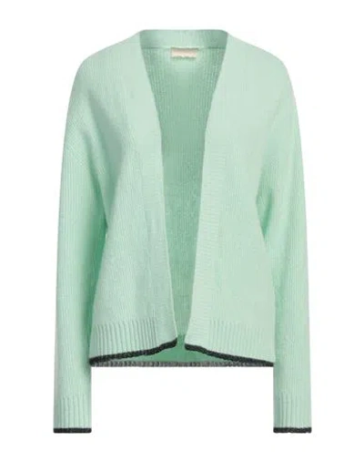 Momoní Woman Cardigan Light Green Size S Virgin Wool, Polyamide, Elastane, Metallic Fiber