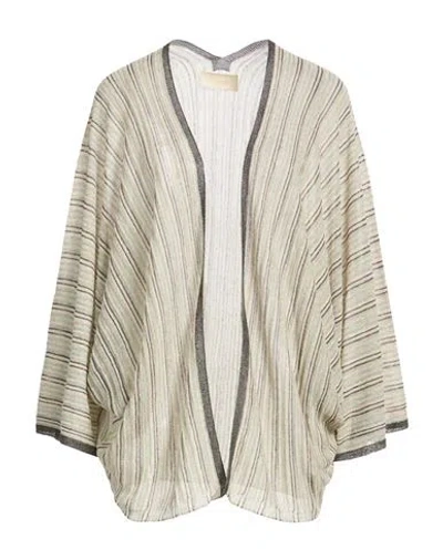 Momoní Woman Cardigan Sage Green Size L Viscose, Polyamide, Metallic Fiber In Multi