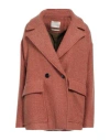 Momoní Woman Coat Rust Size 8 Virgin Wool, Acrylic, Mohair Wool, Polyamide In Red
