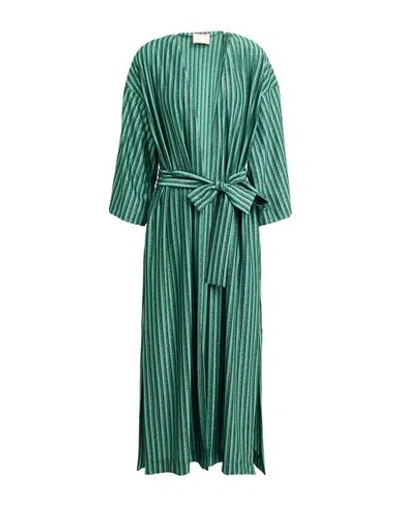 Momoní Woman Jacket Green Size 6 Polyester, Viscose, Metallic Polyester, Polyamide, Elastane