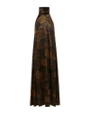 Momoní Woman Maxi Dress Dark Green Size 10 Silk, Elastane In Green