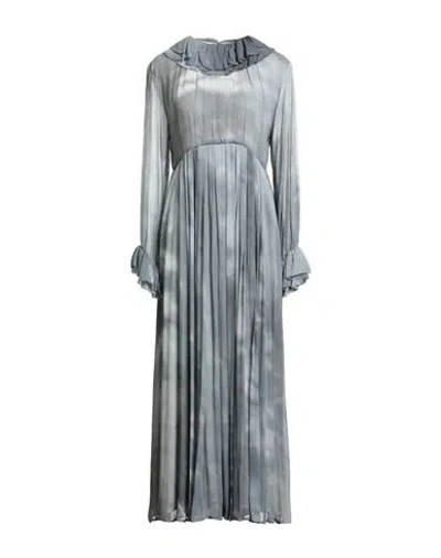 Momoní Woman Maxi Dress Grey Size 8 Viscose In Blue