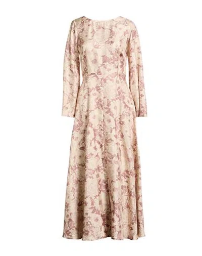 Momoní Woman Maxi Dress Mauve Size 6 Silk In Neutral