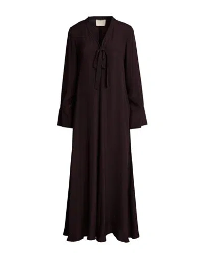 Momoní Woman Maxi Dress Plum Size 2 Acetate, Silk In Purple