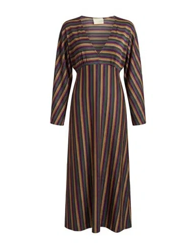 Momoní Woman Maxi Dress Purple Size 2 Viscose, Metallic Fiber, Polyamide, Elastane