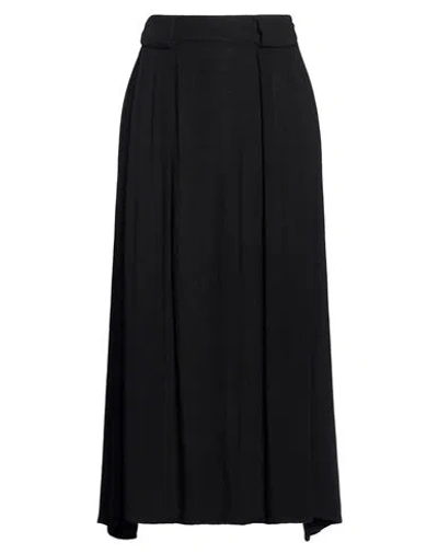 Momoní Woman Maxi Skirt Black Size 6 Viscose, Wool
